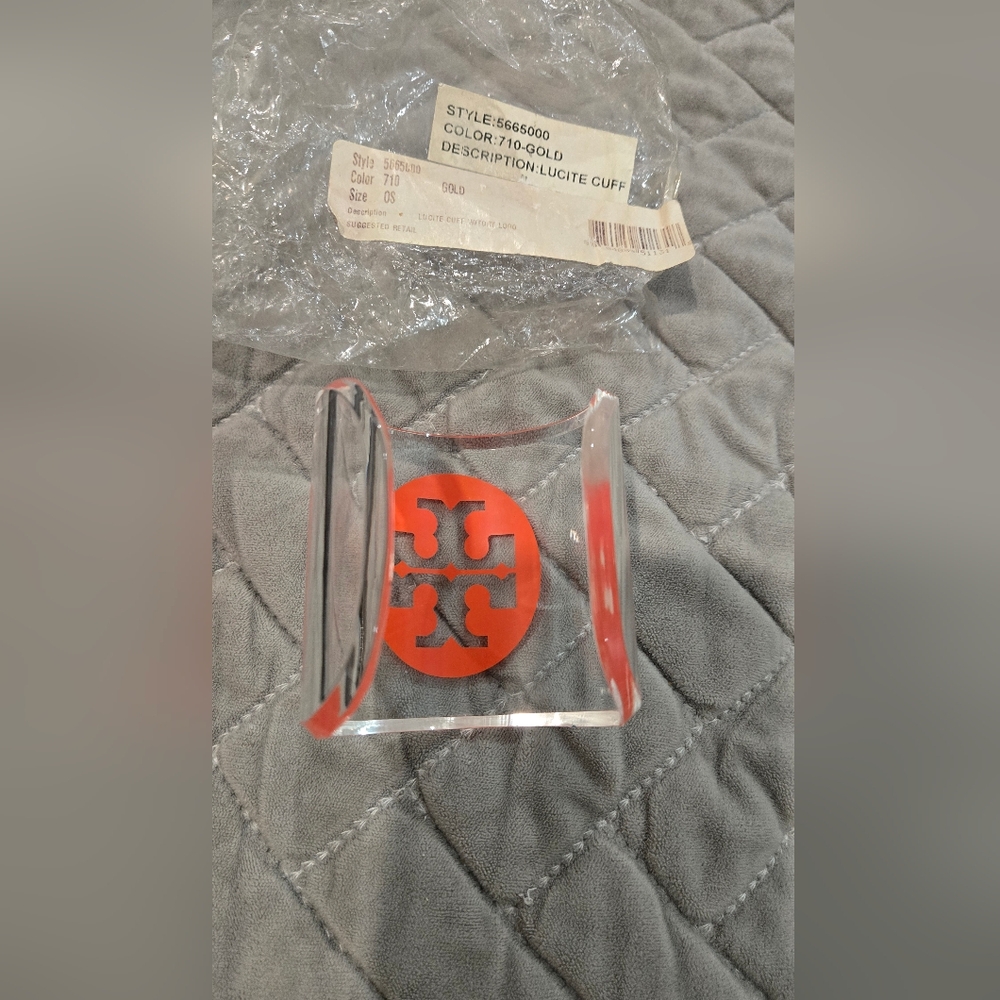 Tory Burch Lucite Cuff. NEW.